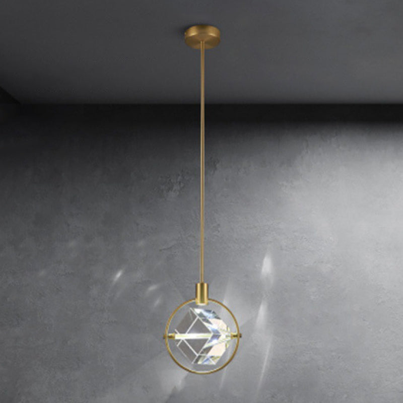 Moderne kubieke hanger verlichtingsarmaturen kristallen hanger lamp