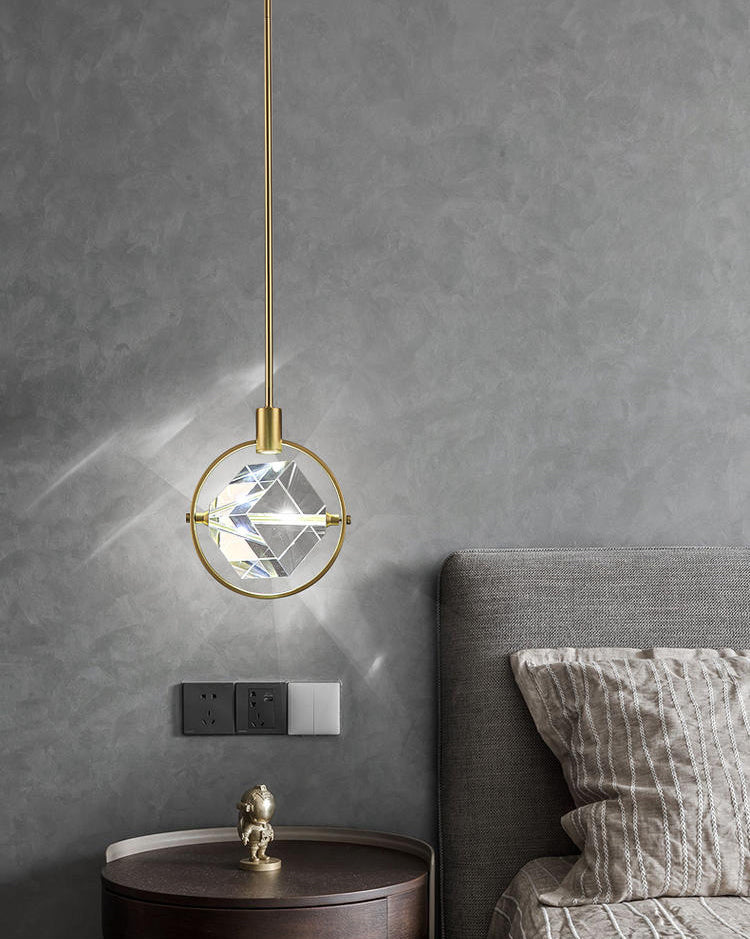 Moderne kubieke hanger verlichtingsarmaturen kristallen hanger lamp