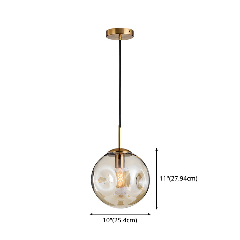 Lámpara de luz colgante moderna de globo 1 lámpara colgante de luz