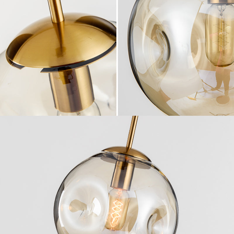 Lámpara de luz colgante moderna de globo 1 lámpara colgante de luz