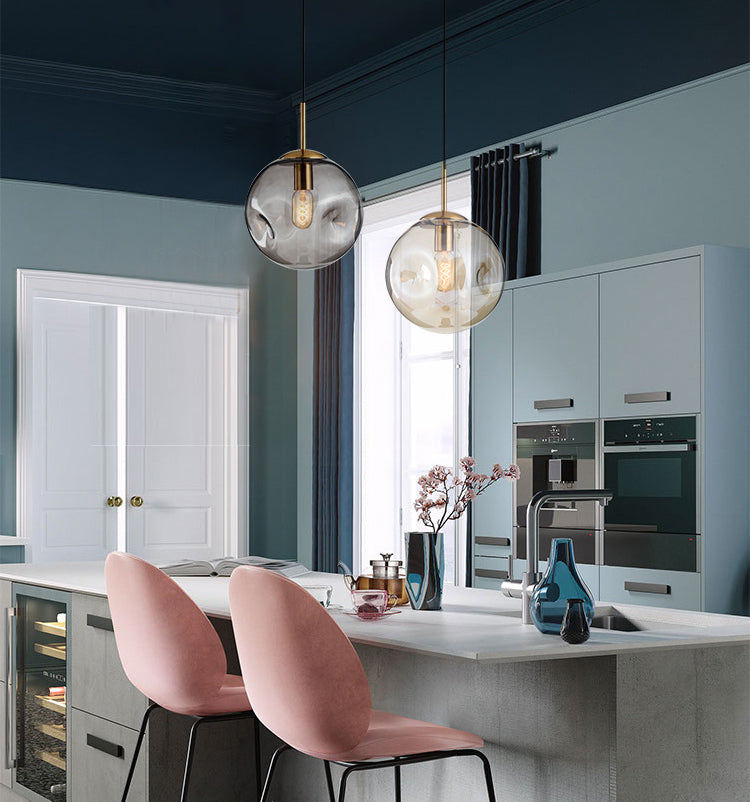 Lámpara de luz colgante moderna de globo 1 lámpara colgante de luz