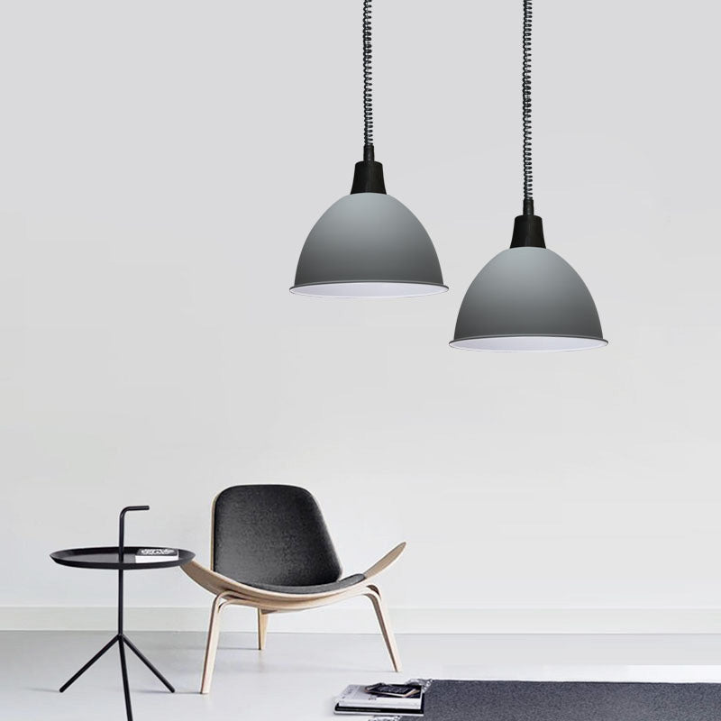 Accesorio de iluminación colgante de domo de metal estilo nórdico lámpara de techo colgante para comedor