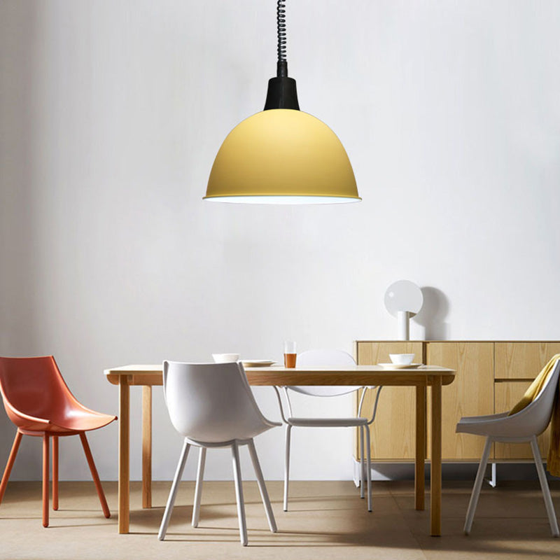 Accesorio de iluminación colgante de domo de metal estilo nórdico lámpara de techo colgante para comedor