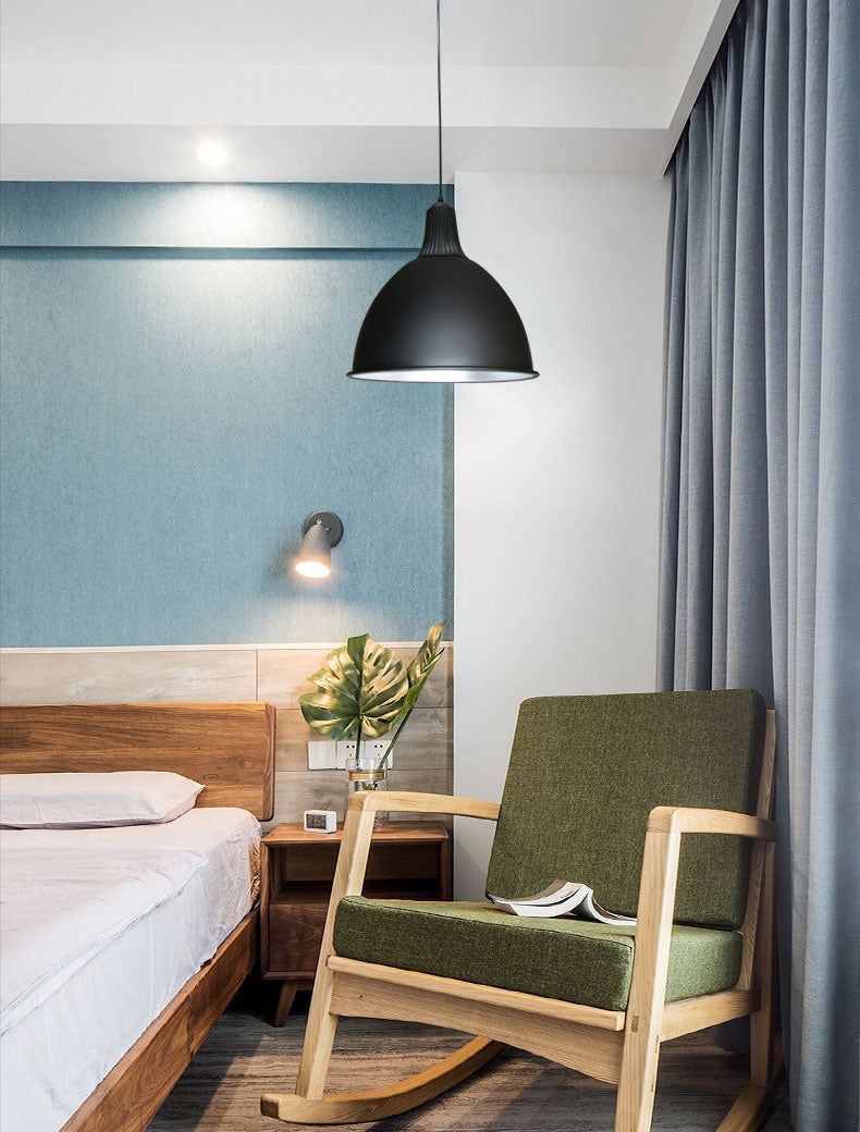 Accesorio de iluminación colgante de domo de metal estilo nórdico lámpara de techo colgante para comedor