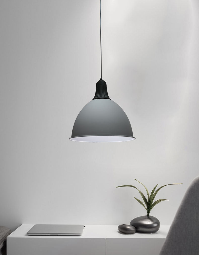 Accesorio de iluminación colgante de domo de metal estilo nórdico lámpara de techo colgante para comedor