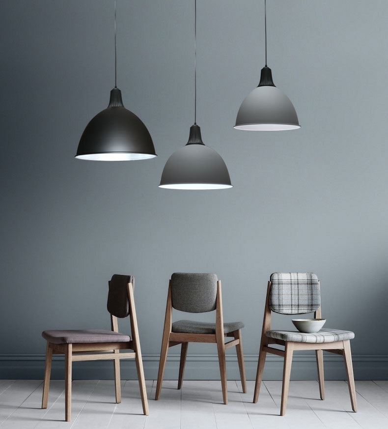 Accesorio de iluminación colgante de domo de metal estilo nórdico lámpara de techo colgante para comedor