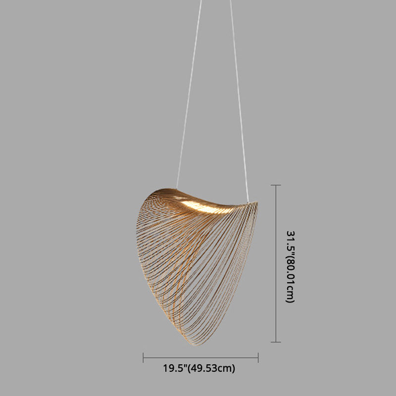 Tornado LED Pendant Lighting Designer Style Wooden Dining Room Hanging Lamp Fixture