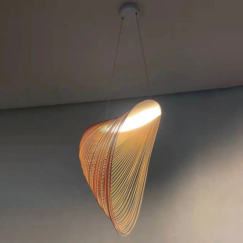 Tornado LED Pendant Lighting Designer Style Wooden Dining Room Hanging Lamp Fixture