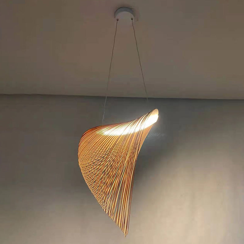 Tornado LED Pendant Lighting Designer Style Wooden Dining Room Hanging Lamp Fixture