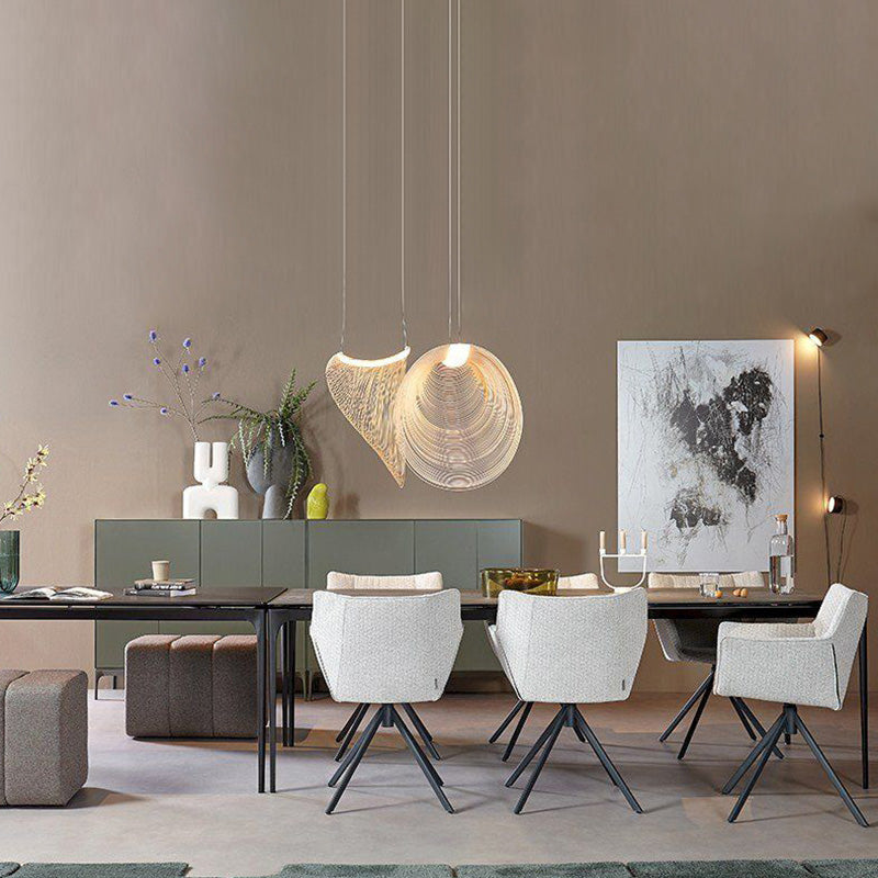 Tornado LED Pendant Lighting Designer Style Wooden Dining Room Hanging Lamp Fixture