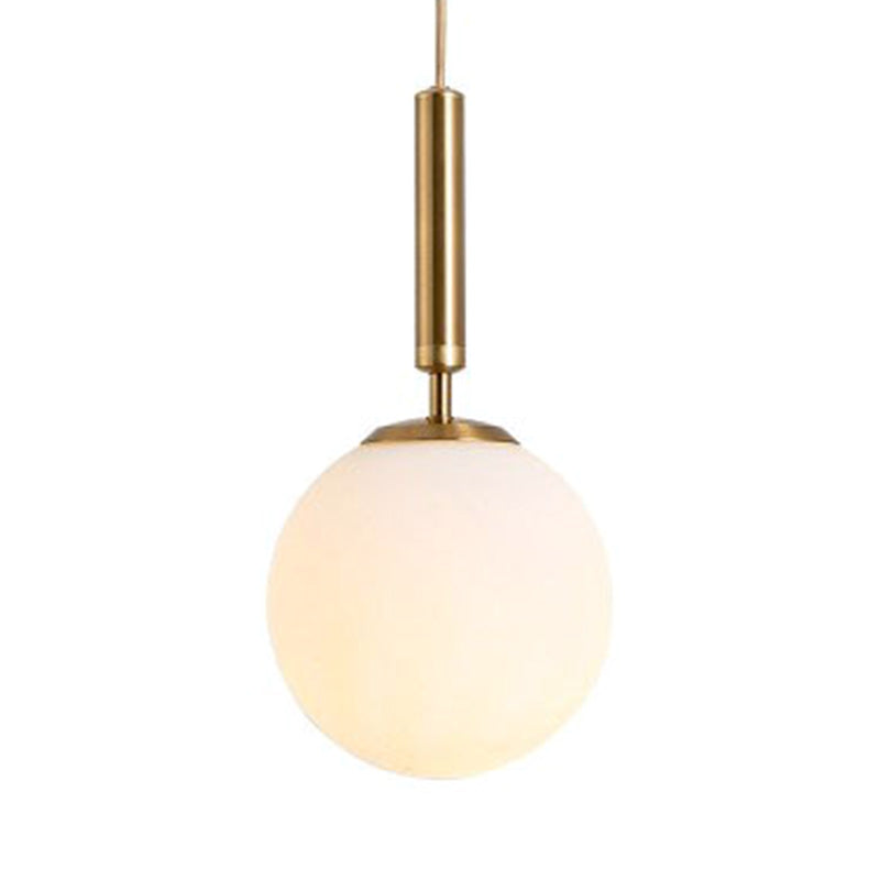 Spherical Pendant Lighting Fixture Simplicity Style Glass Hanging Light for Bedroom