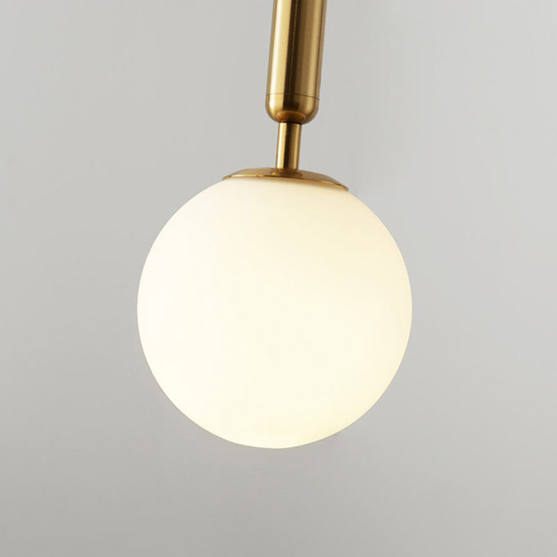 Spherical Pendant Lighting Fixture Simplicity Style Glass Hanging Light for Bedroom