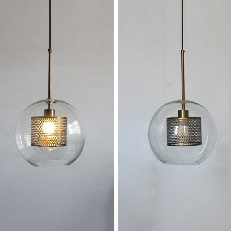 Glasschattierter Lichtkit zeitgenössischer Stil Bronze Anhänger Beleuchtung