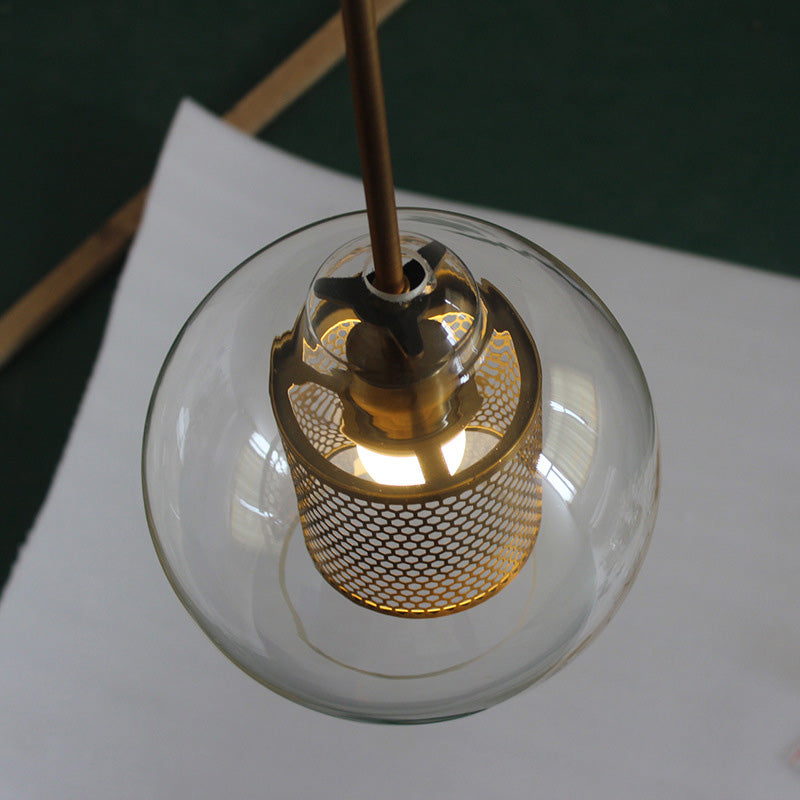 Glasschattierter Lichtkit zeitgenössischer Stil Bronze Anhänger Beleuchtung