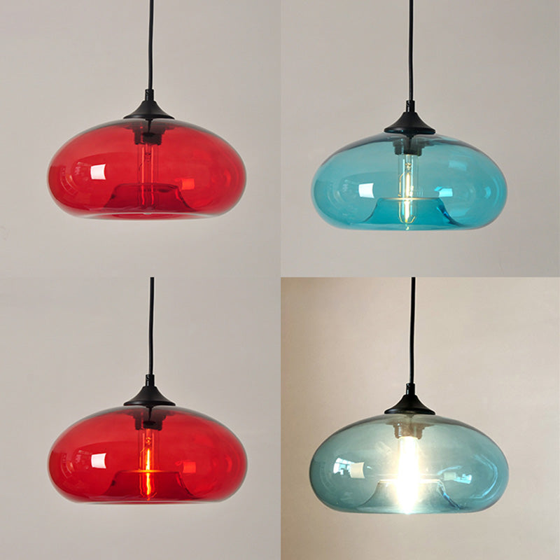 Zeitgenössischer Stil schattierter Anhänger Leuchte Leuchte Glas Esszimmer Anhänger Licht Kit