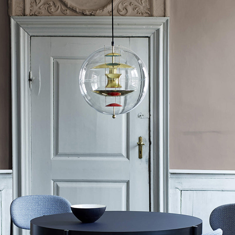 Spherical Ceiling Pendant Light Simplicity Style Glass Pendant Light for Restaurant