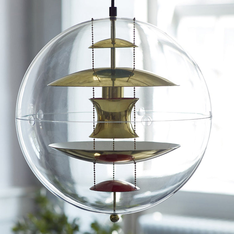 Spherical Ceiling Pendant Light Simplicity Style Glass Pendant Light for Restaurant