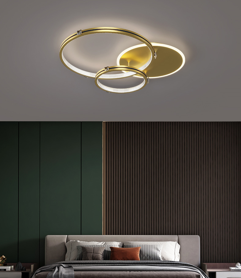 Modern minimalisme metalen semi-inbouwlamp multi-ring LED semi-inbouw voor woonkamer
