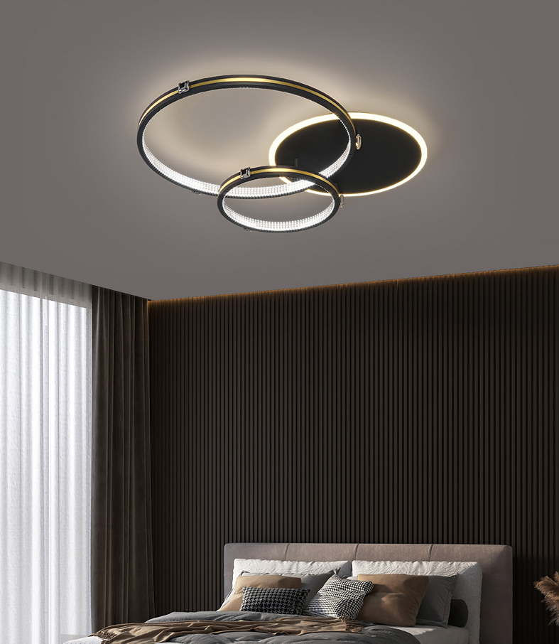 Modern minimalisme metalen semi-inbouwlamp multi-ring LED semi-inbouw voor woonkamer