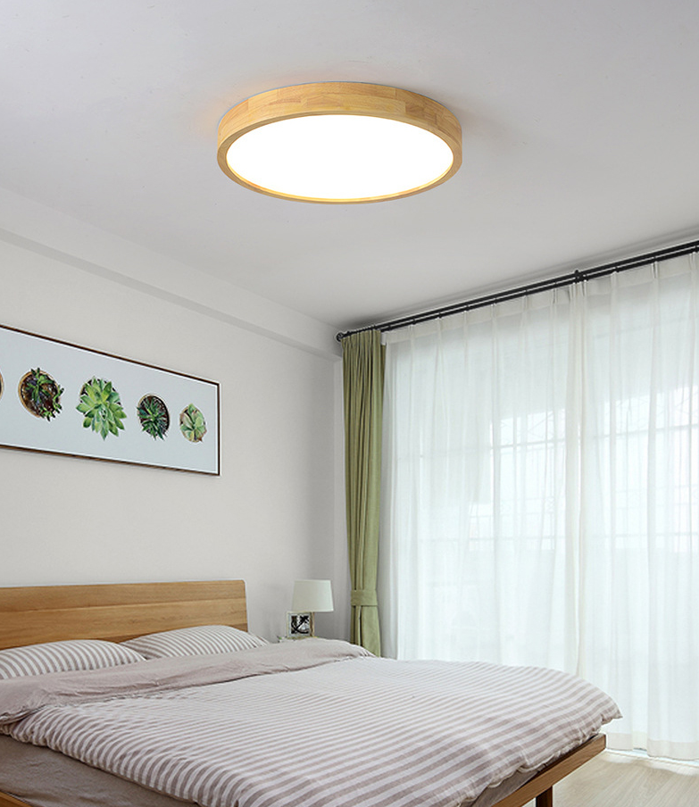 Moderne inbouw plafondverlichtingsarmaturen Houten plafondlamp