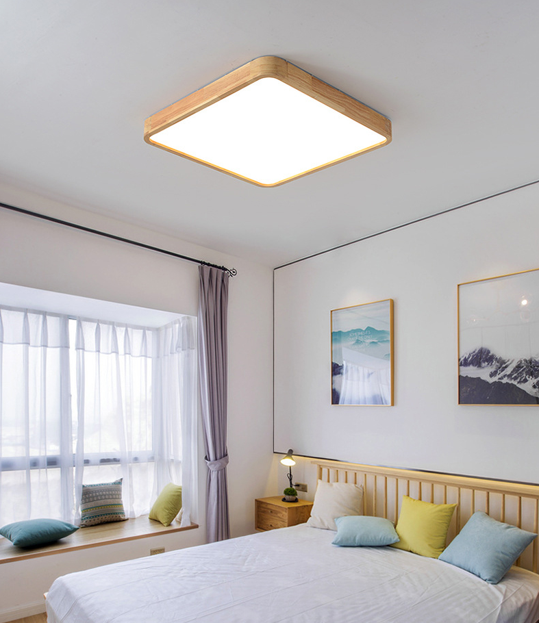 Moderne inbouw plafondverlichtingsarmaturen Houten plafondlamp