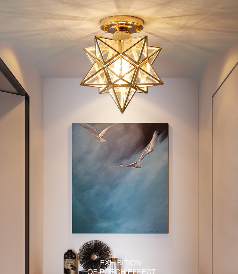 Ster Semi Inbouw Plafondlamp Modern Metaal 1 Licht Semi Inbouw