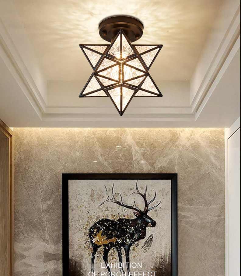 Ster Semi Inbouw Plafondlamp Modern Metaal 1 Licht Semi Inbouw