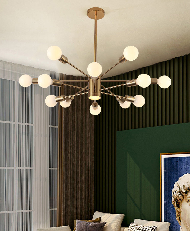 Lumo elettroplato di illuminazione in stile nordico oro con seppietti a LED Multi-Lights Apparecchiatura della sala da pranzo