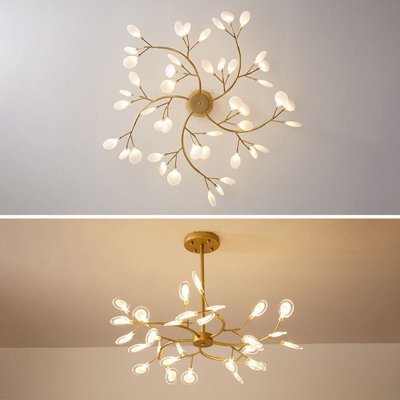 Lámparas de lámpara de rociado Luz de colgante de estilo minimalista moderno con sombra acrílica para sala de estar