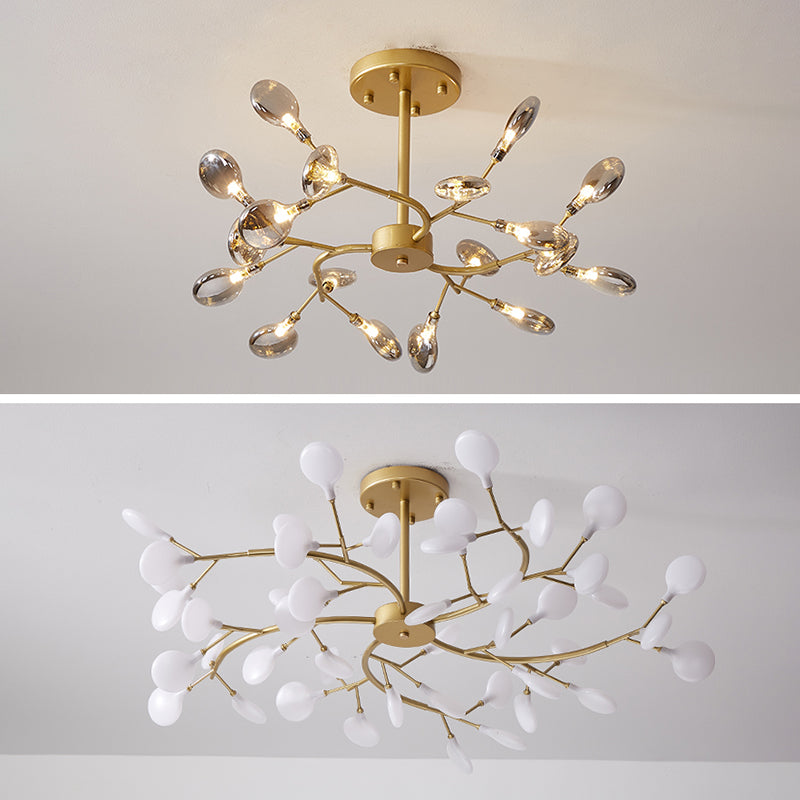 Lámparas de lámpara de rociado Luz de colgante de estilo minimalista moderno con sombra acrílica para sala de estar