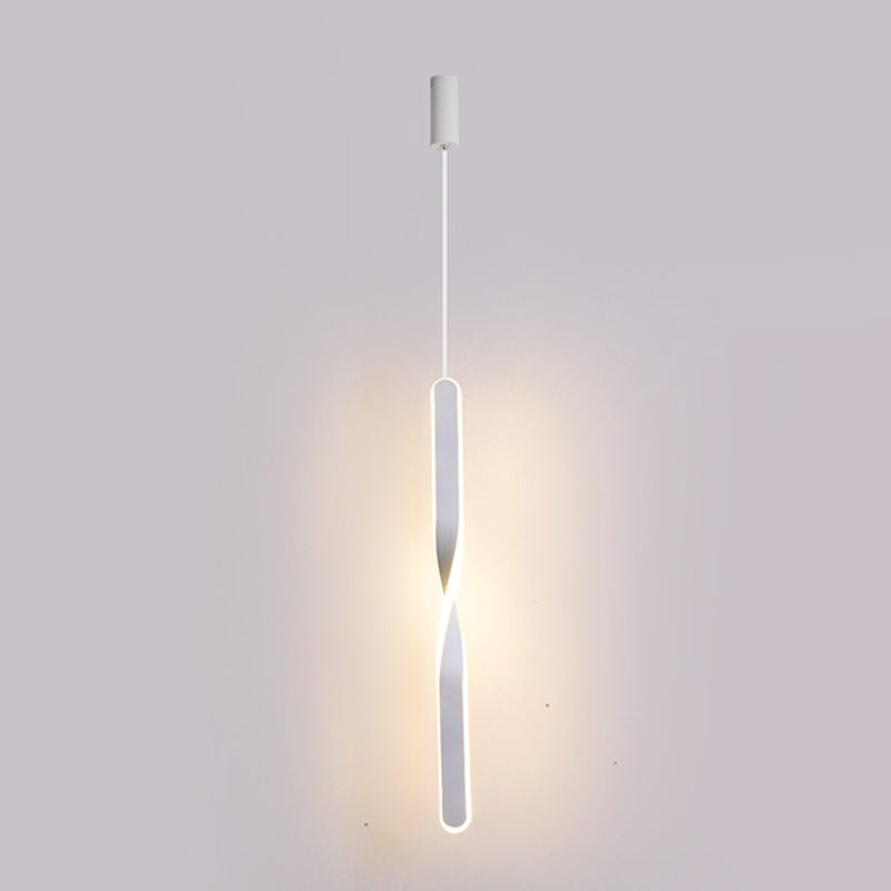 Minimalistische Streifen -Federleuchte Acryl Wohnzimmer LED -Anhänger Licht