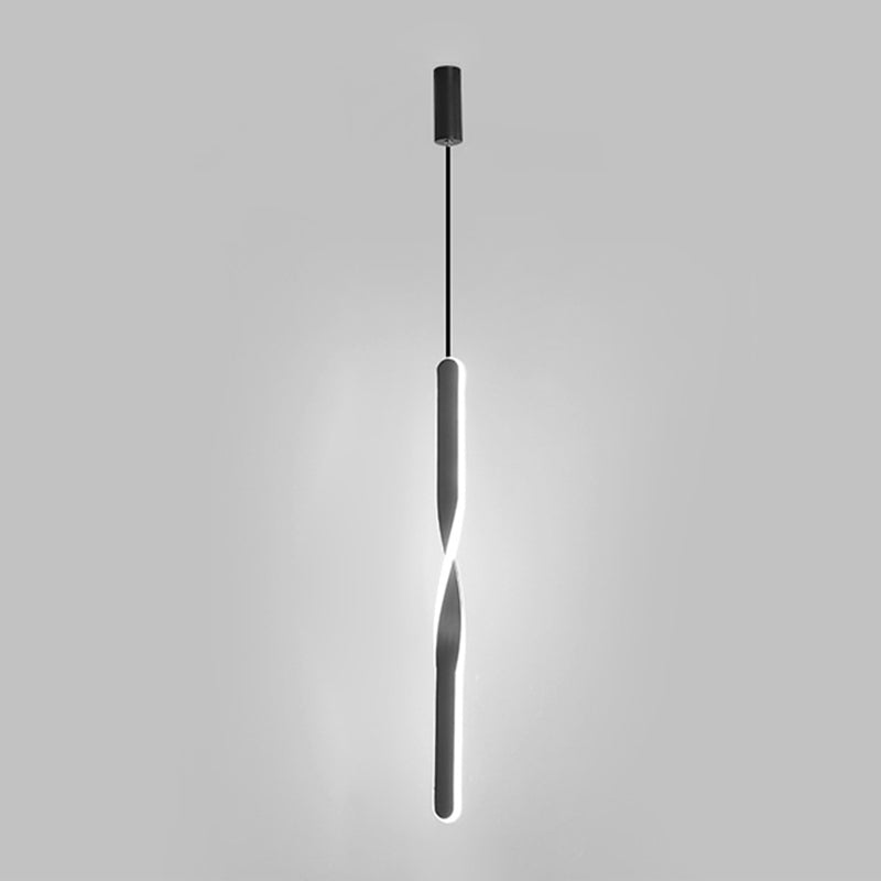 Minimalistische Streifen -Federleuchte Acryl Wohnzimmer LED -Anhänger Licht