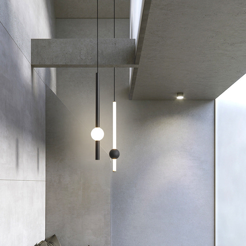 Minimalistische Streifen -Federleuchte Acryl Wohnzimmer LED -Anhänger Licht