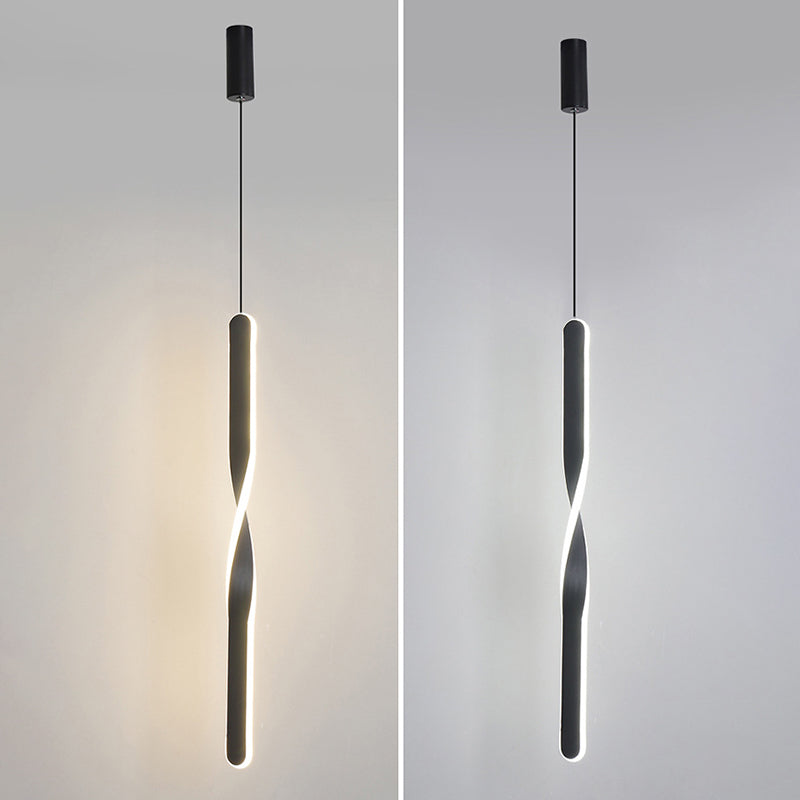 Minimalistische Streifen -Federleuchte Acryl Wohnzimmer LED -Anhänger Licht