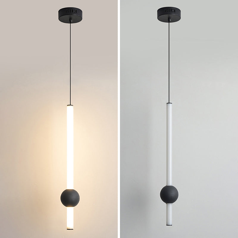 Minimalistische Streifen -Federleuchte Acryl Wohnzimmer LED -Anhänger Licht