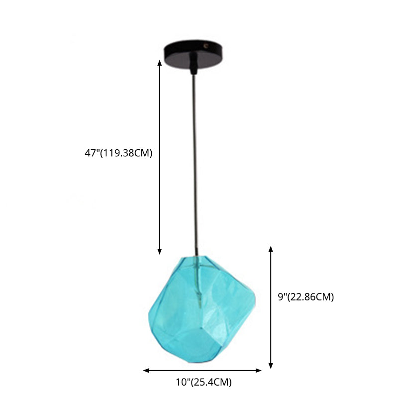 1 léger léger pendentif léger moderne lampe en verre soufflé à la main moderne pour table à manger