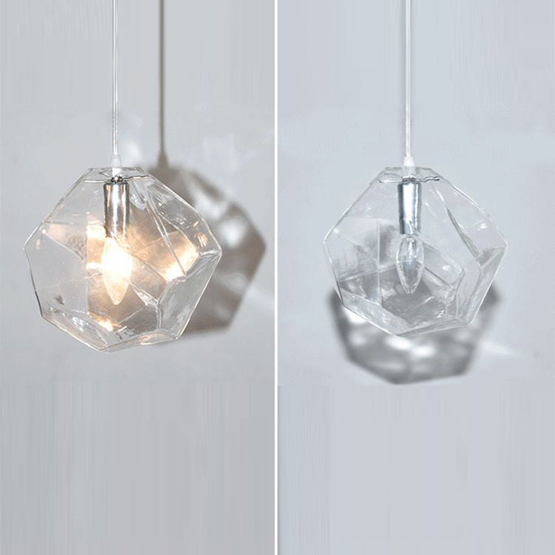 1 léger léger pendentif léger moderne lampe en verre soufflé à la main moderne pour table à manger