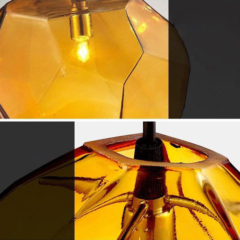 1 léger léger pendentif léger moderne lampe en verre soufflé à la main moderne pour table à manger