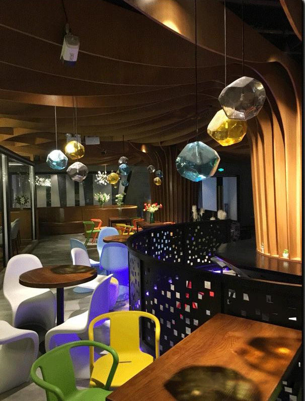 1 léger léger pendentif léger moderne lampe en verre soufflé à la main moderne pour table à manger