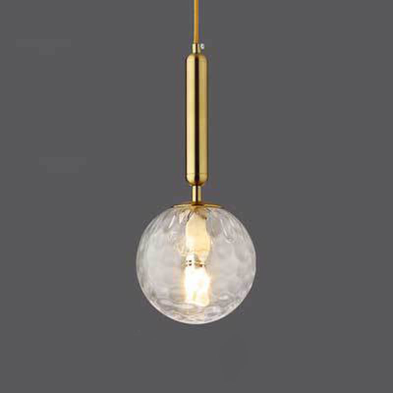 Luz de colgante de techo planeta Postmodern Glass Péndulo de dormitorio de 1 linda