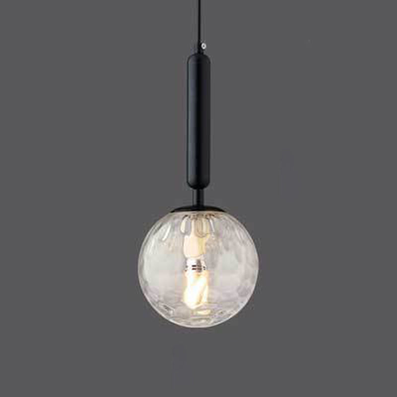 Planet Ceiling Pendant Light Postmodern Glass 1-Light Bedroom Pendulum Lighting