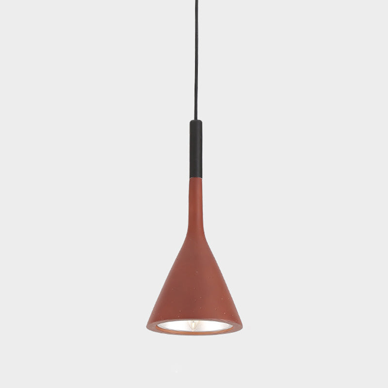 Metal Tapered Hanging Light Nordic Modern Style 1 Light Restaurant Ceiling Pendant Lamp