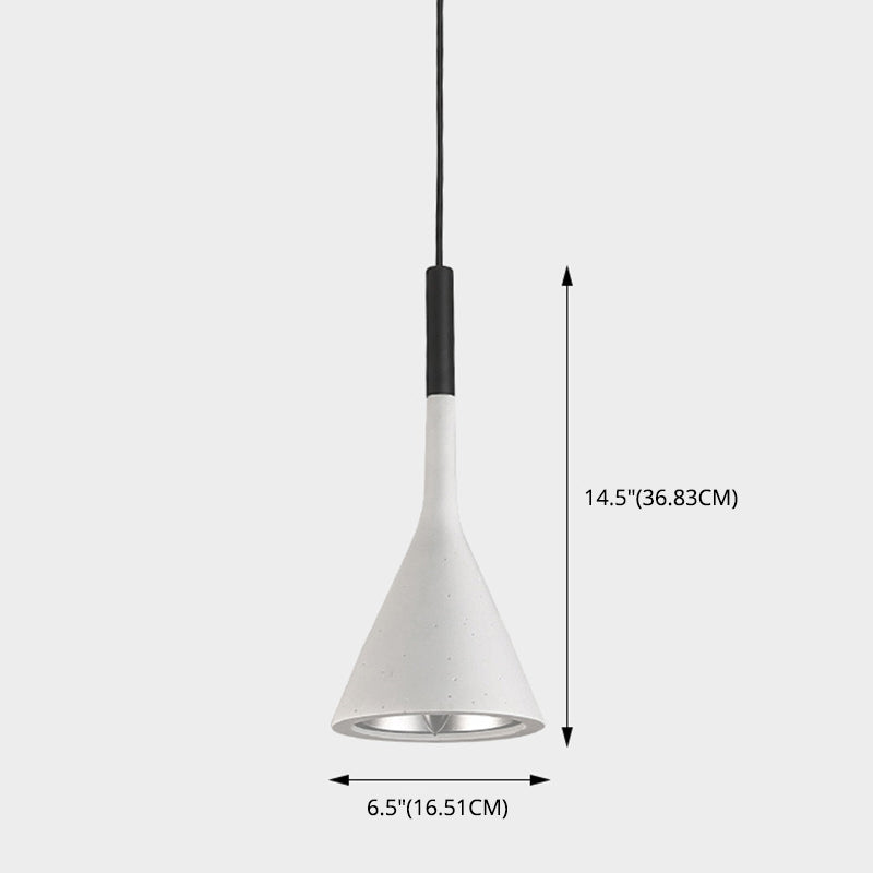 Metal Tapered Hanging Light Nordic Modern Style 1 Light Restaurant Ceiling Pendant Lamp