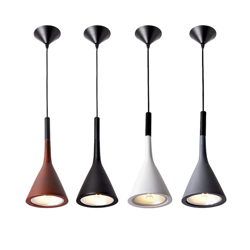 Metal Tapered Hanging Light Nordic Modern Style 1 Light Restaurant Ceiling Pendant Lamp