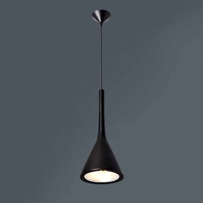 Metal Tapered Hanging Light Nordic Modern Style 1 Light Restaurant Ceiling Pendant Lamp