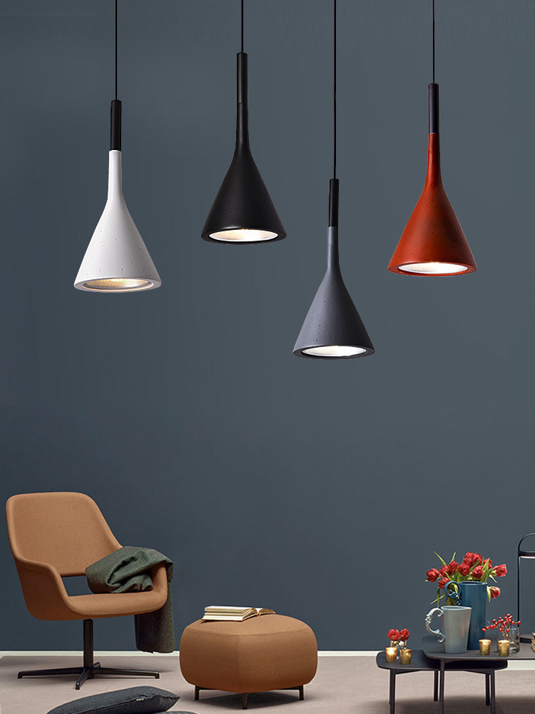 Metal Tapered Hanging Light Nordic Modern Style 1 Light Restaurant Ceiling Pendant Lamp