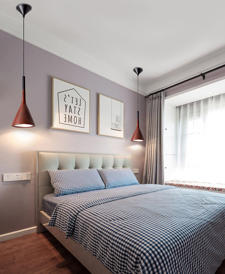 Metal Tapered Hanging Light Nordic Modern Style 1 Light Restaurant Ceiling Pendant Lamp