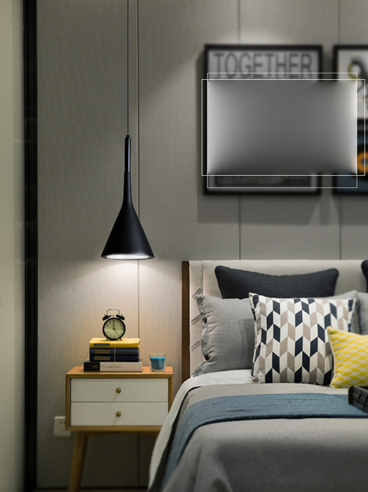 Metal Tapered Hanging Light Nordic Modern Style 1 Light Restaurant Ceiling Pendant Lamp