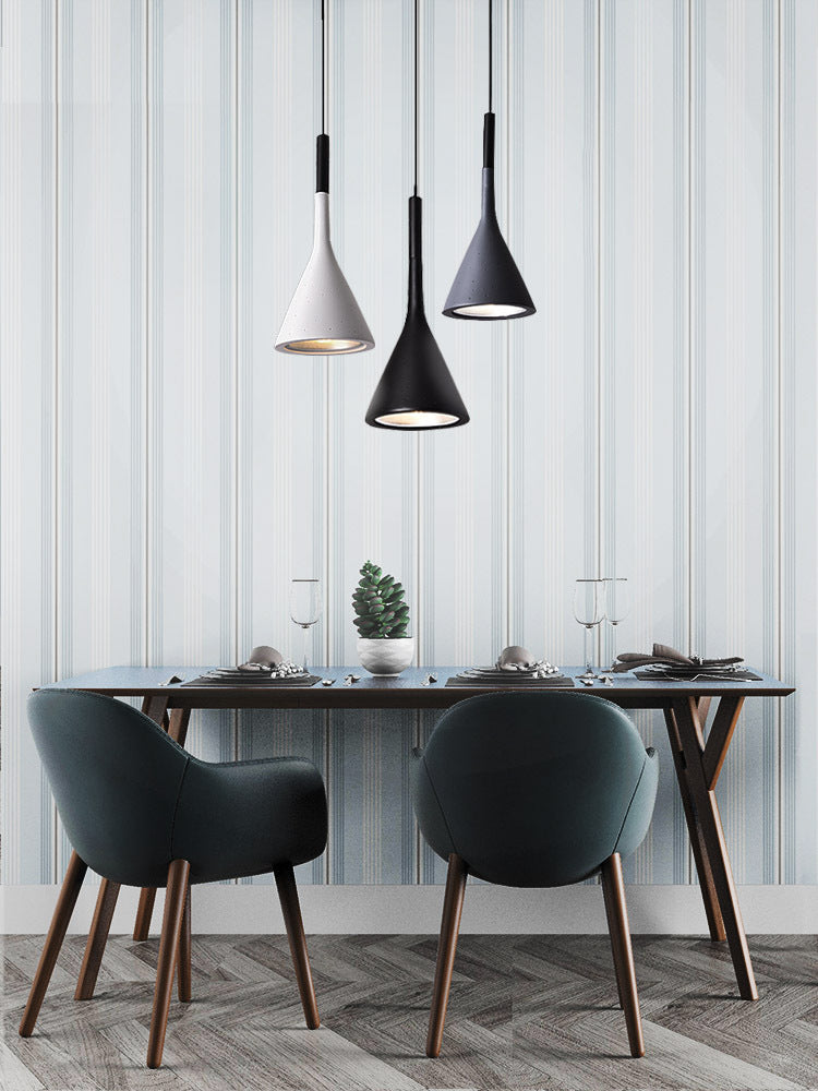 Metal Tapered Hanging Light Nordic Modern Style 1 Light Restaurant Ceiling Pendant Lamp