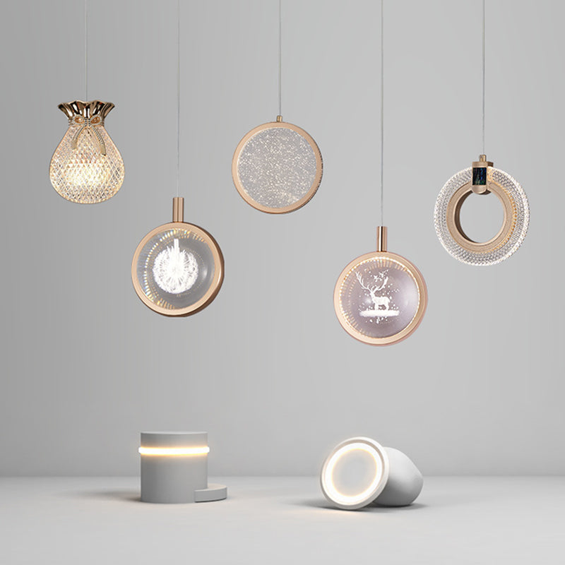 Moderner minimalistischer Stil hängender Anhänger Lichter Metal 1 Licht Anhänger Lichter für Wohnzimmer